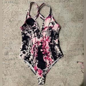 Zac Posen Rare Grafiti Design One-Piece Swimsuit  (S)